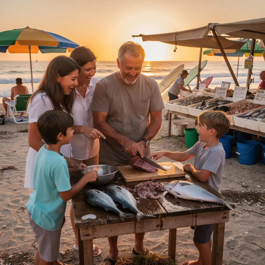 Zbliżenie na talerz z tradycyjnymi potrawami amerykańskimi, pełen smaków i aromatów.